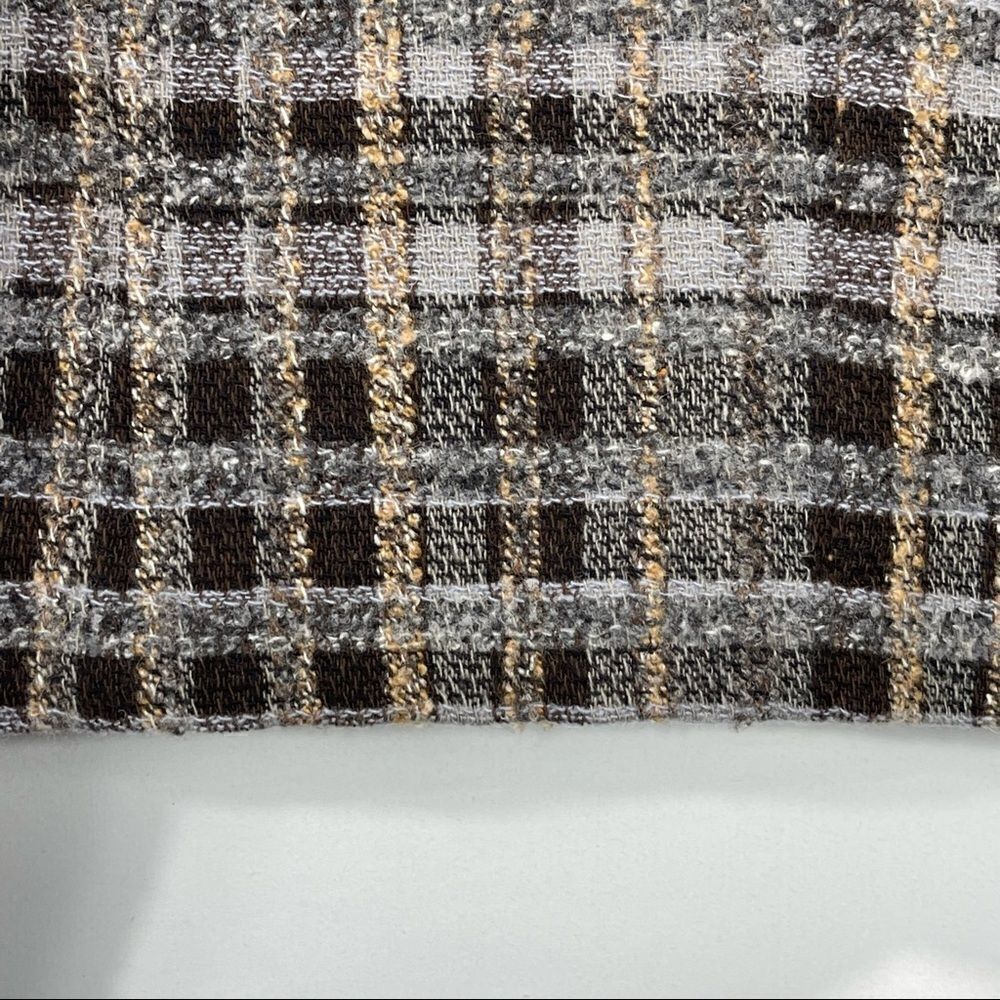 Harve Benard Brown Plaid Button Up Wool Jacket - Picture 14 of 15